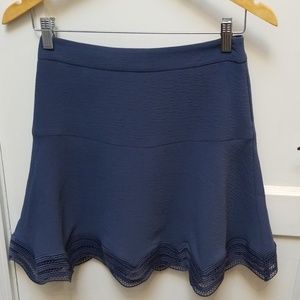 NWOT Ann Taylor blue crepe trumpet skirt